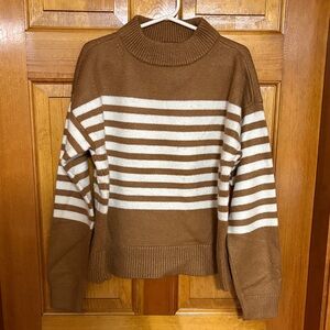 Ann Taylor Striped Turtleneck Sweater